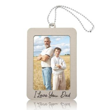 Imagem de Xiyantiji Best Dad Ever Moldura de madeira para fotos de Natal, presente de aniversário para pai, lembrança de família, enfeite para casa, carro, presente "I Love You" para pai, filho e filha