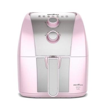 Imagem de Air Fryer Rosa Britânia 5,5L Sem Óleo 1500W BAFE53 110V, Rosa, 110V