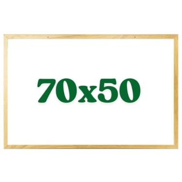 Imagem de Quadro Lousa Escolar Branco Moldura em Madeira 60 * 40cm/70 * 50cm/80 * 60cm(70X50 MDF)