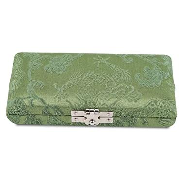 Imagem de Capa de palheta de oboé com 3 peças, capa de tecido de seda com design de ranhura de material de madeira, orifícios respiráveis, caixa protetora de armazenamento de oboé de tamanho compacto, bolsa