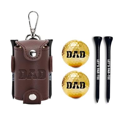 Imagem de CybGene Presentes para pais para homens bola de golfe e suporte de camiseta com 2 bolas e 2 camisetas - acessórios para presentes de golfe para pai para homens - pai