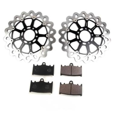 Imagem de Discos e pastilhas de freio dianteiro Arashi para Suzuki GSXR 600 1997-2003, GSXR 750 2000-2002, acessórios de substituição de motocicleta preto
