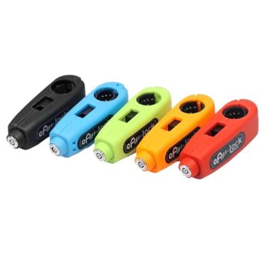Imagem de Trava Antifurto Para Moto Manete Caps Lock Universal Plástico ABS Com Duas Chaves (Verde)