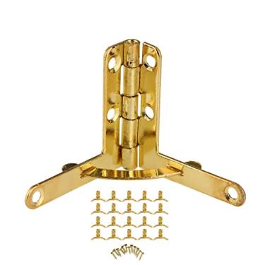 Imagem de Dobradiça de Mola Com Suporte de ângulo de 90 °, Ferro, Cor Vintage, 20 Peças, para Joias, Vinho, Caixa de Relógio (Ouro)