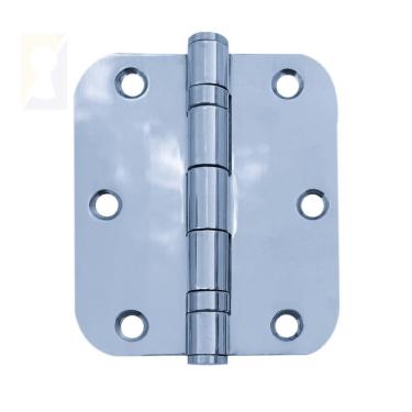 Imagem de Dobradiça Polida C-redondo Inox Com Rolamento 3 ½ X 3