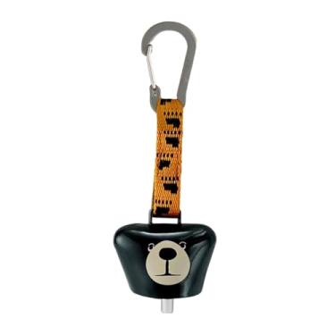 Imagem de KiBcsLic Pingente de mochila com sino de urso barulhento, chaveiro com sino portátil multifuncional para animais de estimação com gancho mosquetão para, 5cm