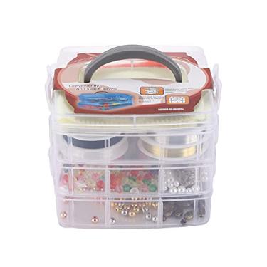 Imagem de Kit de fabricação de jóias 1170 peças de contas de aço inoxidável fio diy pulseira brinco acessórios artesanato conjunto para adultos adolescentes presentear