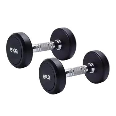 Imagem de Aymzbd Halteres redondos para treino de corpo inteiro, equipamento de musculação para levantamento de peso, 5kg