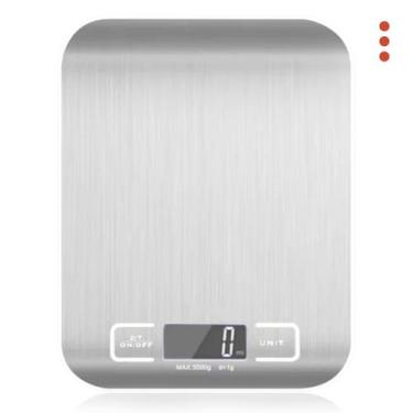 Imagem de Balança Digital Culinária Aço Inox Recarregável 10kg LCD - KAPBOM