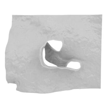 Imagem de GLOGLOW Decoração de Cavernas de Aquário 3D, Material PETG, Esconderijo Real para Tanques de Peixes, 17,5 X 14 Cm, Ideal para Peixes Betta e Ornamental (Cinza)