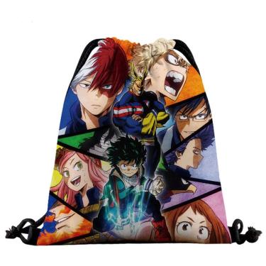 Imagem de Mochila com cordão My Heros Academias Anime 39x32cm