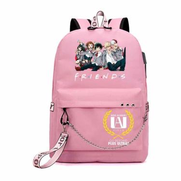 Imagem de Mochila My Hero Academia Midoriya Izuku Todoroki Shoto