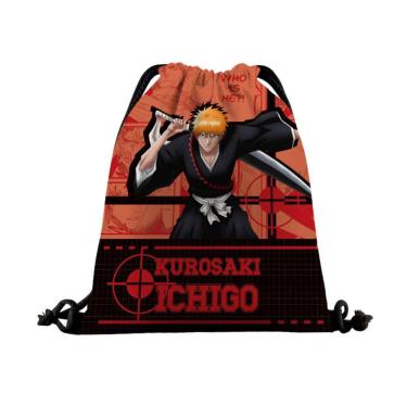 Imagem de Bolsa com cordão Bleachs Kurosakis Ichigos para crianças 39x32cm
