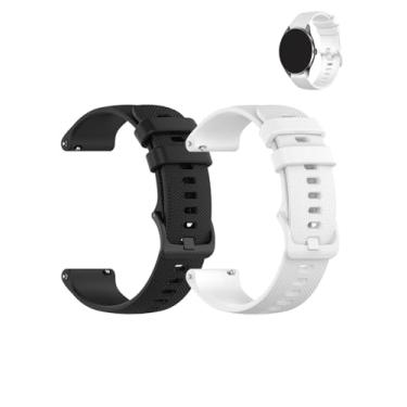 Imagem de WUNIAK Compatível com Yihou TP8 Fitness Tracker, pulseiras de substituição à prova d'água de silicone esportivo macio para Yihou TP8 (preto + branco, pacote com 2)