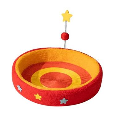 Imagem de KiBcsLic Cama arranhadora para gatos, afiar as garras, proteger móveis, brinquedo interativo e divertido para animais de estimação, ideal para chinchilas,