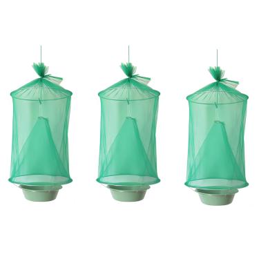 Imagem de 3 UNIDADES Armadilha para Moscas com Prato de Isca Gaiola Capturador Reutilizável Ambientes Internos Restaurantes Jardim Quintal Parque