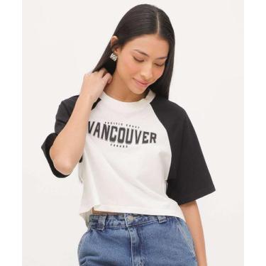 Imagem de Blusa Feminina Estampa Frontal Manga Curta Marisa-10088, Off white, P