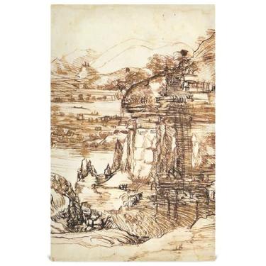 Imagem de Joisal Leonardo da Vinci paisagem Arno Valley conjunto de toalhas de prato de inverno decoração de cozinha chá toalha de mão panos de prato fofos panos macios absorventes 45 x 71 cm, pacote com 6