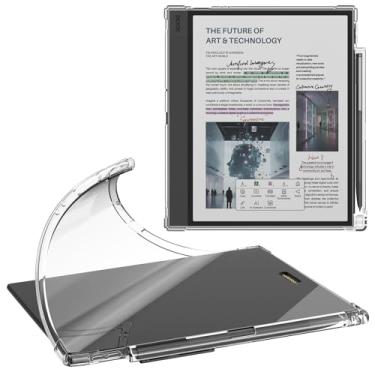 Imagem de Fintie Capa transparente para tablet Boox Note Air 5 C ePaper de 10,4 polegadas (lançado em 2025) - Capa traseira de TPU transparente e leve, fina, transparente, flexível, com suporte para caneta