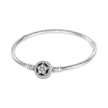 Imagem de Pulseira De Estrelas Em Forma De Árvore Da Família Com Concha Prateada