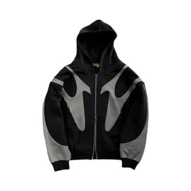 Imagem de Moletom Retro Com Estampa De Diabo Y2k Harajuku Casual Com Zíper Moda 