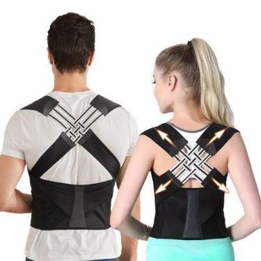 Imagem de Cinta Suporte Lombar Postura Ajustavel Alivio Dor Coluna Corretor - To