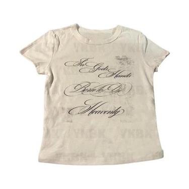 Imagem de Camiseta Cropped De Manga Longa Estilo Y2K Punk Gótico Para Mulheres, 