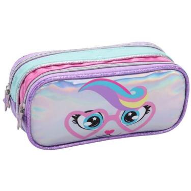 Imagem de Estojo Escolar Infantil Menina Personagem para Criança Material Reforç