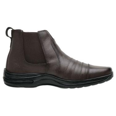 Imagem de Bota Social Masculino Couro Confortável Resistente Ideal para Trabalho