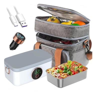 Imagem de Lancheira elétrica para adultos, recarregável e sem fio, lancheira para homens, elétrica, portátil e alimentada a bateria, 16000 mAh, lancheira para adultos