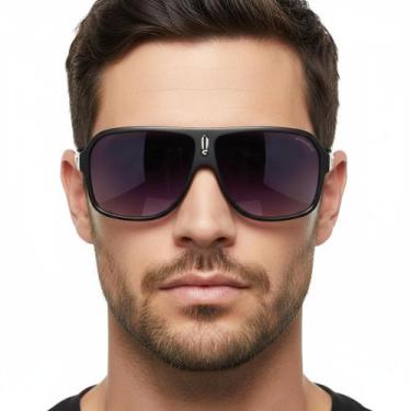 Imagem de Óculos de Sol Aviador Masculino Quadrado Lente Polarizada - Glasses