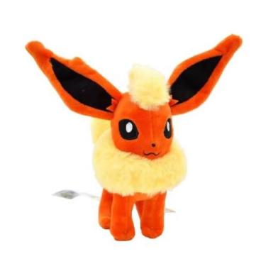 Imagem de Pelúcia Flareon Evolução Pokemon Eevee 18cm Boneco - GT