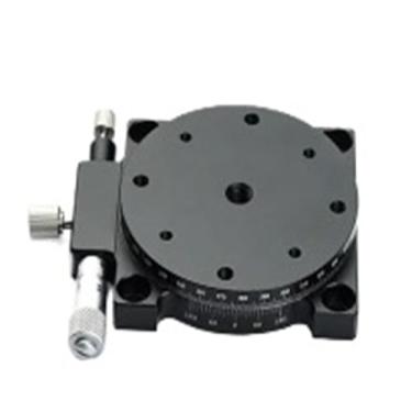 Imagem de Aoleaby Plataforma manual de ajuste de ângulo de 360 graus, eixo R 60 mm RSP60-L RS60-L, micrômetro deslizante rotativo óptico resistente (RS60-L)
