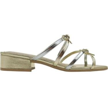 Imagem de Tamanco Feminino Casual Dia a Dia Passeio com Laço Salto Baixo Conforto Ramarim 2453201-Feminino