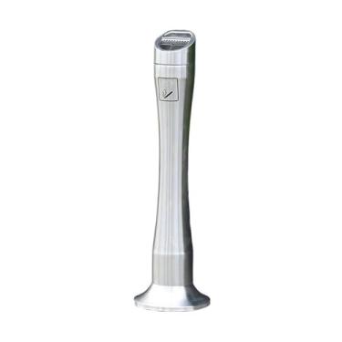 Imagem de Eliminação de pontas de cigarro Pilar de cinzas do lobby hotel, aço inoxidável, área para fumantes, cilindro coleta em pé