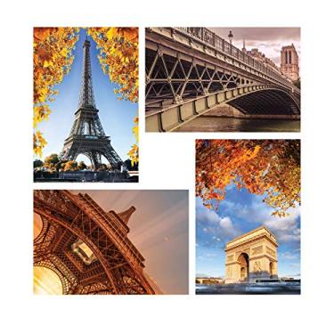 Imagem de Placas Decorativas Paris Fotos para Sala MDF 20x30 Kit 4un