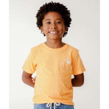 Imagem de Camiseta Infantil Manga Curta Coqueiro MR Tam 4 a 10-36070, Laranja, 6