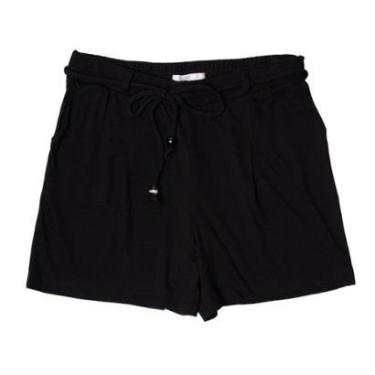 Imagem de Short Feminino Secret Glam Plus Size Viscose Preto-Feminino