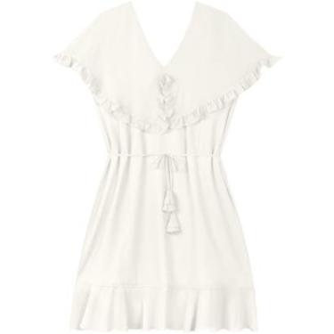 Imagem de Vestido Curto Com Babados E Cinto-Feminino