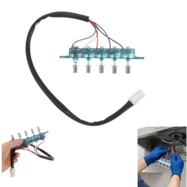 Imagem de Homoyoyo Botão de substituição universal do exaustor painel de controle de 5 botões fácil de instalar para cozinhas domésticas, restaurantes, hotéis, peça de reposição