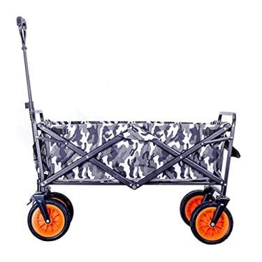 Imagem de Carrinho dobrável para uso ao ar livre, carrinho dobrável, caminhão de transporte de jardinagem com freio, suporte de carga de 100 kg para piquenique na praia (estilo 1)