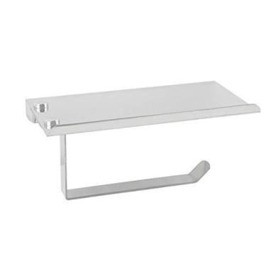 Imagem de 3FLQOOPP Suporte de rolo de papel higiênico, suporte de papel higiênico, suporte de telefone, prateleira, suporte de parede, telefones celulares, toalheiro, banheiro