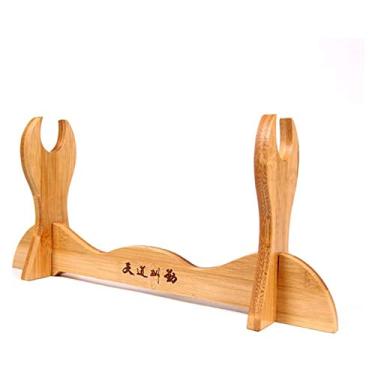 Imagem de U5GAAALPPQ9 Acessórios de mesa suporte de espada artes marciais samurai espada Katana Wakizashi suporte de madeira maciça suporte de espada