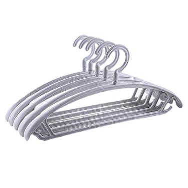 Imagem de - Cabide de plástico antiderrapante padrão para terno gancho giratório de 360 ° economiza espaço capacidade de rolamento suspensórios de camisa e calça (5 peças) (cor: verde) (verde)