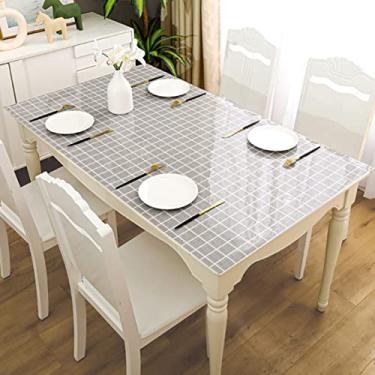 Imagem de Tapete de mesa transparente, capa de mesa grossa, elegante, toalha de mesa para 2, 4, 6 pessoas, multiuso (cor 22 90 x 90 cm)
