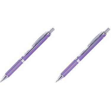 Imagem de Canetas de gel Pentel Energel Alloy retráteis, pacote com 2
