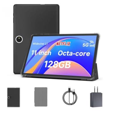 Imagem de Tablet de 11 polegadas, 18 GB + 128 GB, tablet Android 15, expansível de 1 TB, câmera de 13 MP, processador Octa-Core 5G WiFi 8000 MAH, bateria de 28 cm IPS HD Touchscreen Google Tableta.