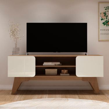 Imagem de Rack para Tv 65 Polegadas 160cm Duetto Cinamomo /Off White