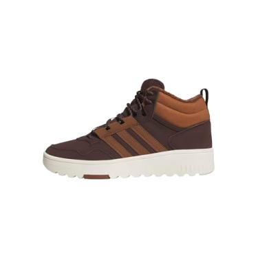 Imagem de adidas Tênis unissex adulto Hoops 4.0 cano médio, Marrom sombra/cor do fornecedor/branco-esbranquiçado, 9.5 Women/8.5 Men