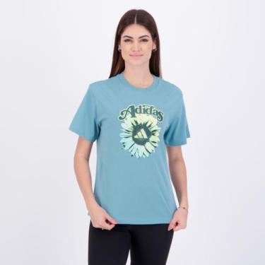 Imagem de Camiseta Adidas Floral Feminina Verde, M